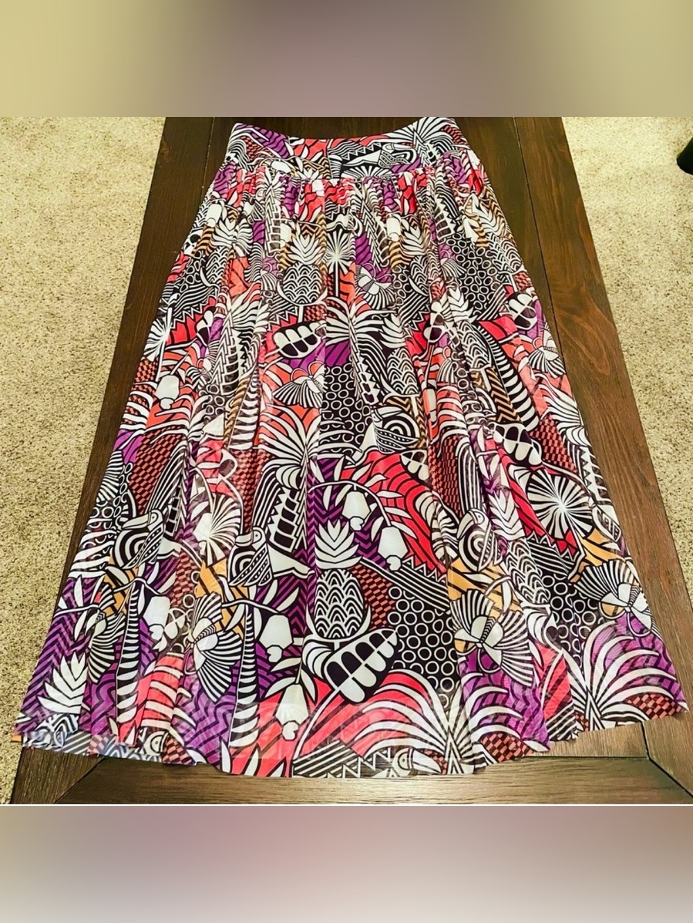 Farm Rio Anthropologie Tropical Print Maxi Skirt - Picture 5 of 11